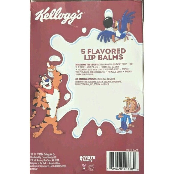 Kellogg’s Cereal Flavored Lip Balm x 5 Rice Krispies Fruit Loops Novelty NIB - Picture 6 of 6